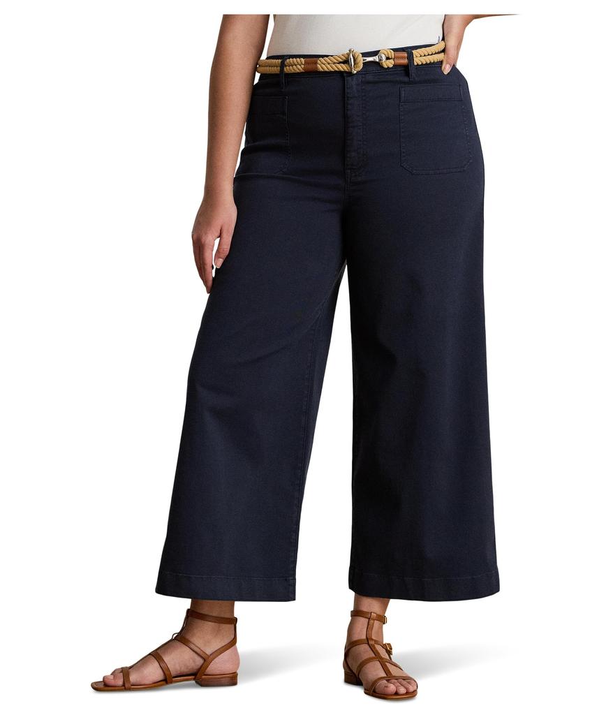 Ralph Lauren Plus Size Stretch Chino Wide-leg Cropped Pants