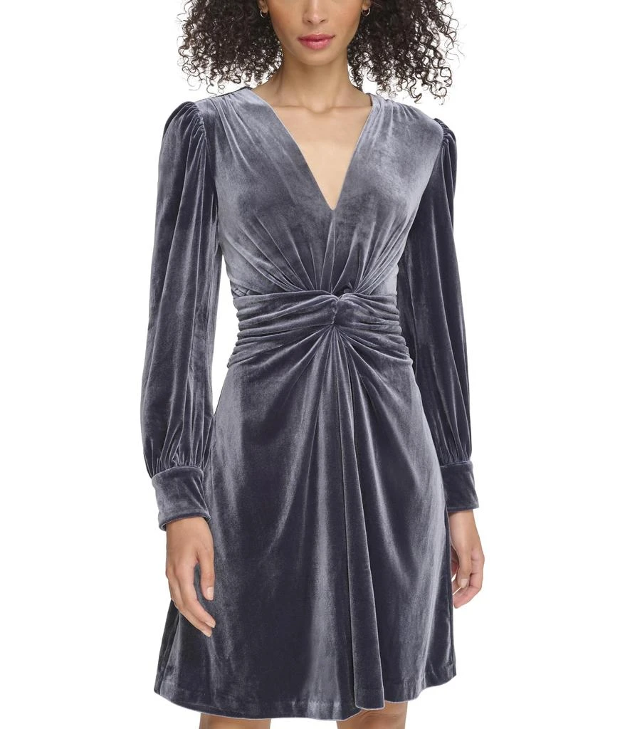 Vince Camuto Velvet Twist Front Fit-and-Flare 1
