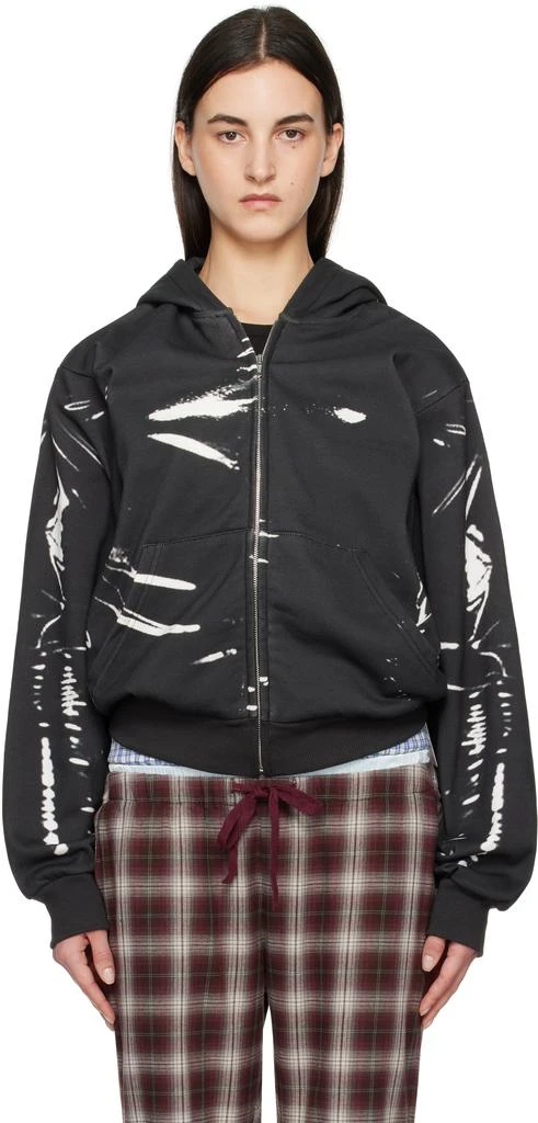 Praying Black Latex Printed Hoodie 1