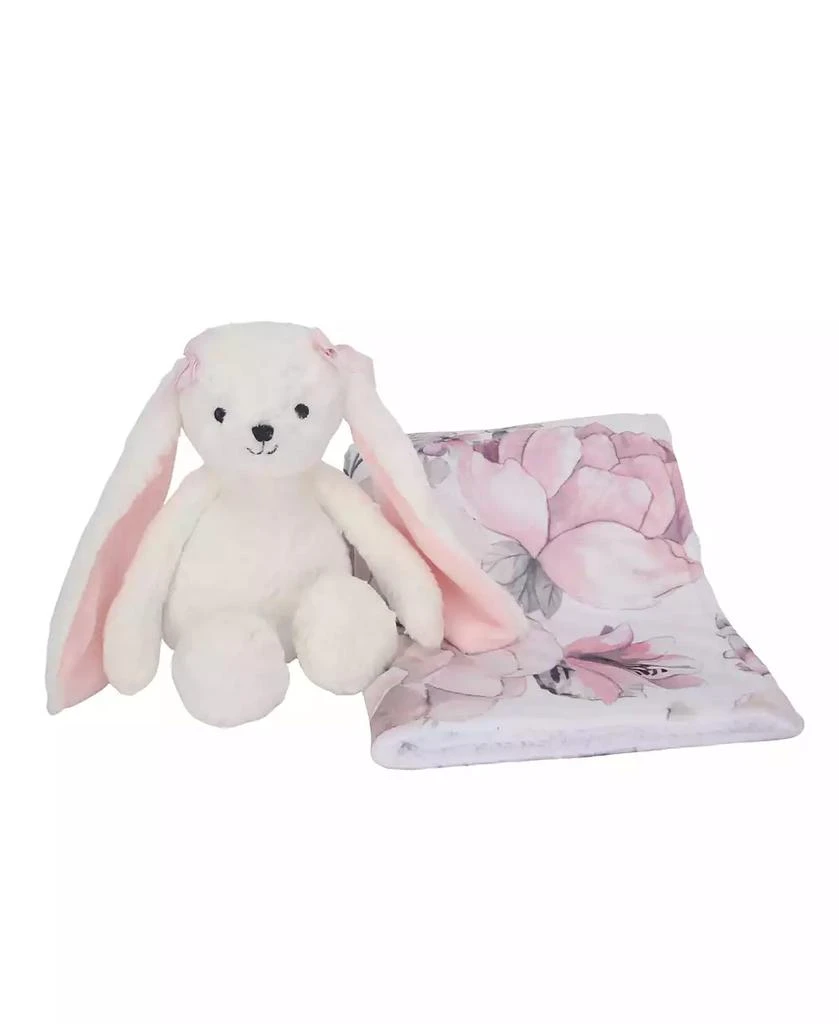 Lambs 
Ivy Floral Blanket 
White Plush Bunny Stuffed Animal Toy Baby Gift Set 5
