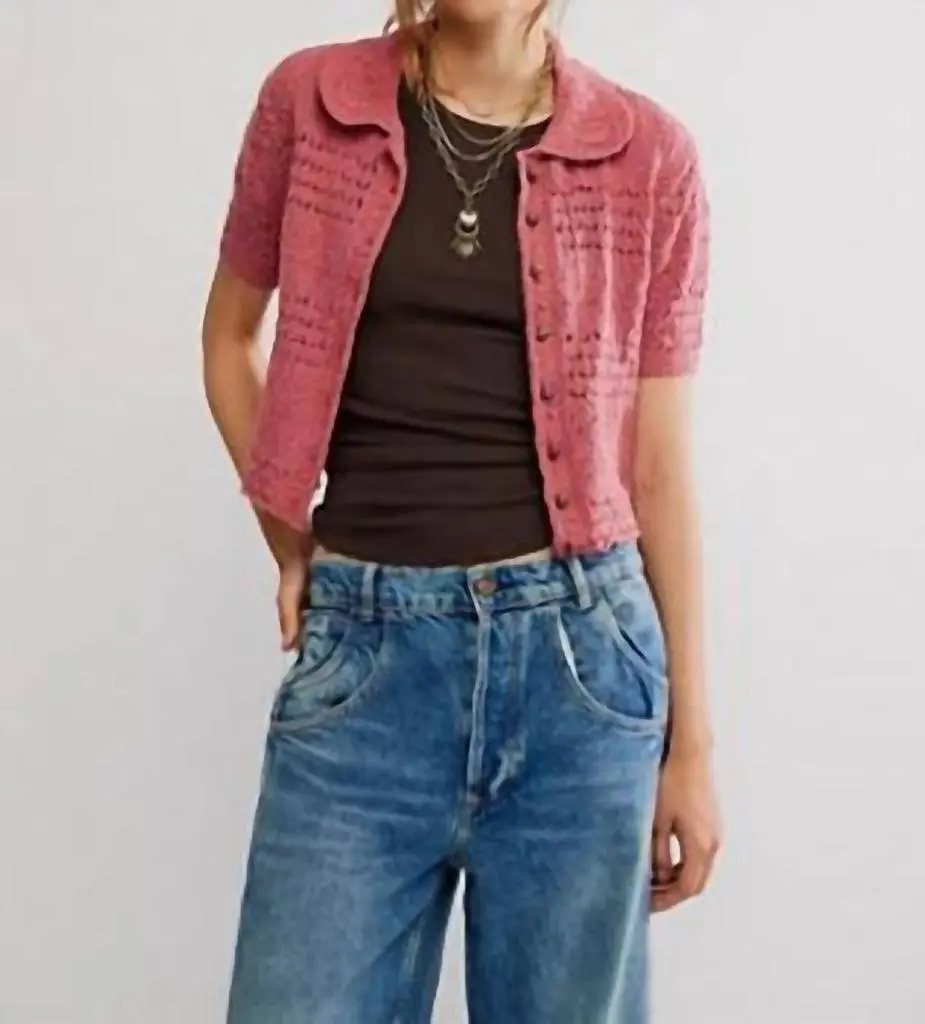 Free People Free People - Daylight Short Sleeve Cardigan