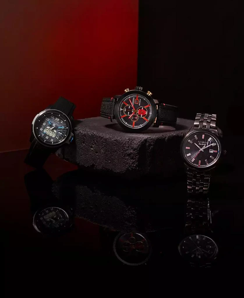 Citizen Eco-Drive Men's Star Wars Darth Vader Black-Tone Stainless Steel Bracelet Watch 41mm Gift Set 8