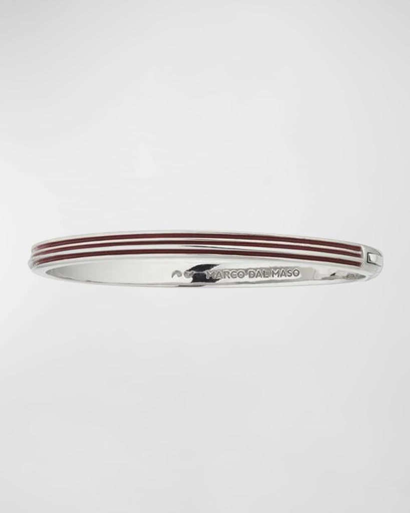 Marco Dal Maso Men
s Acies Thin Bangle Bracelet, Silver 4