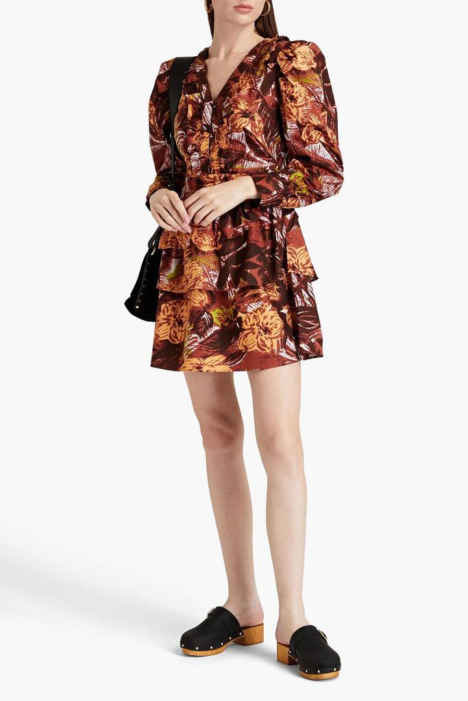 Walter Baker Josephina tiered printed cotton mini dress