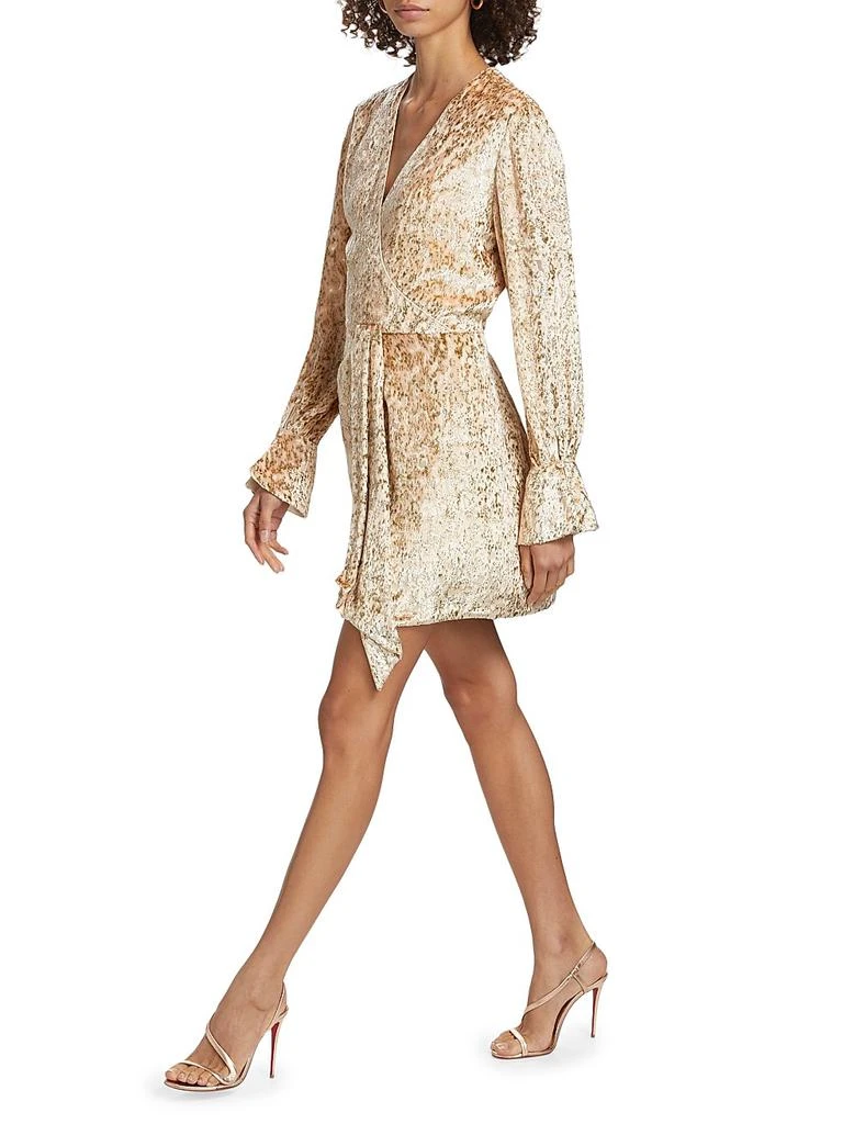 SIMKHAI Camryn Abstract Metallic Velvet Minidress 2