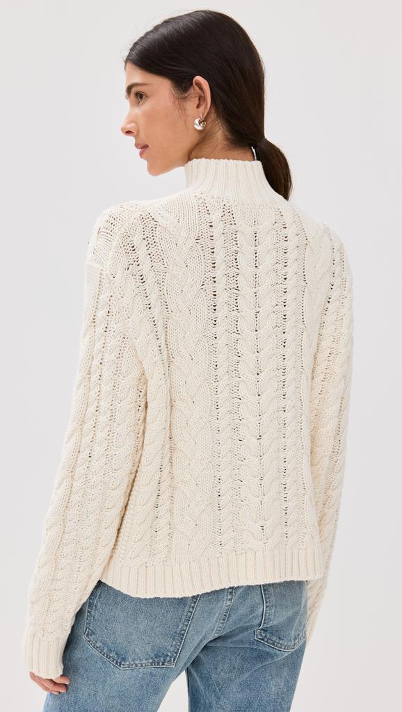 Jenni Kayne Cotton Cable Half Zip