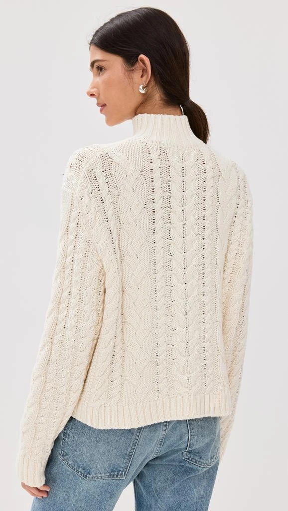 Jenni Kayne Cotton Cable Half Zip 2