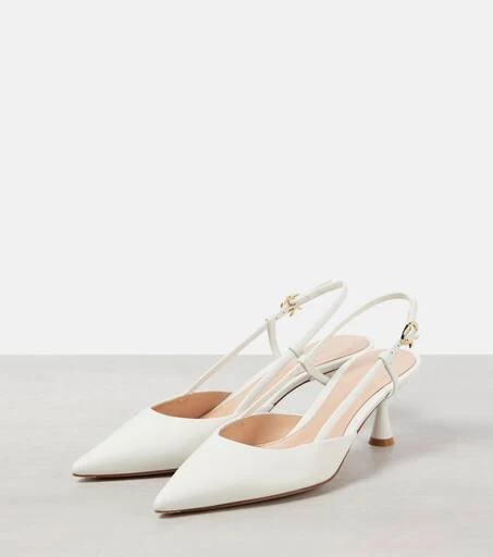 Gianvito Rossi Bridal Ascent 55 leather slingback pumps 4