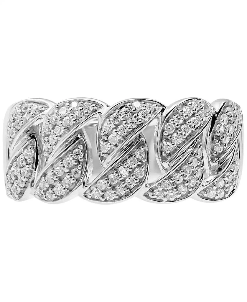 Macy's Men's Diamond Chain Link Ring (1/2 ct. t.w.) in 10k White Gold (Also in Yellow Gold) 2