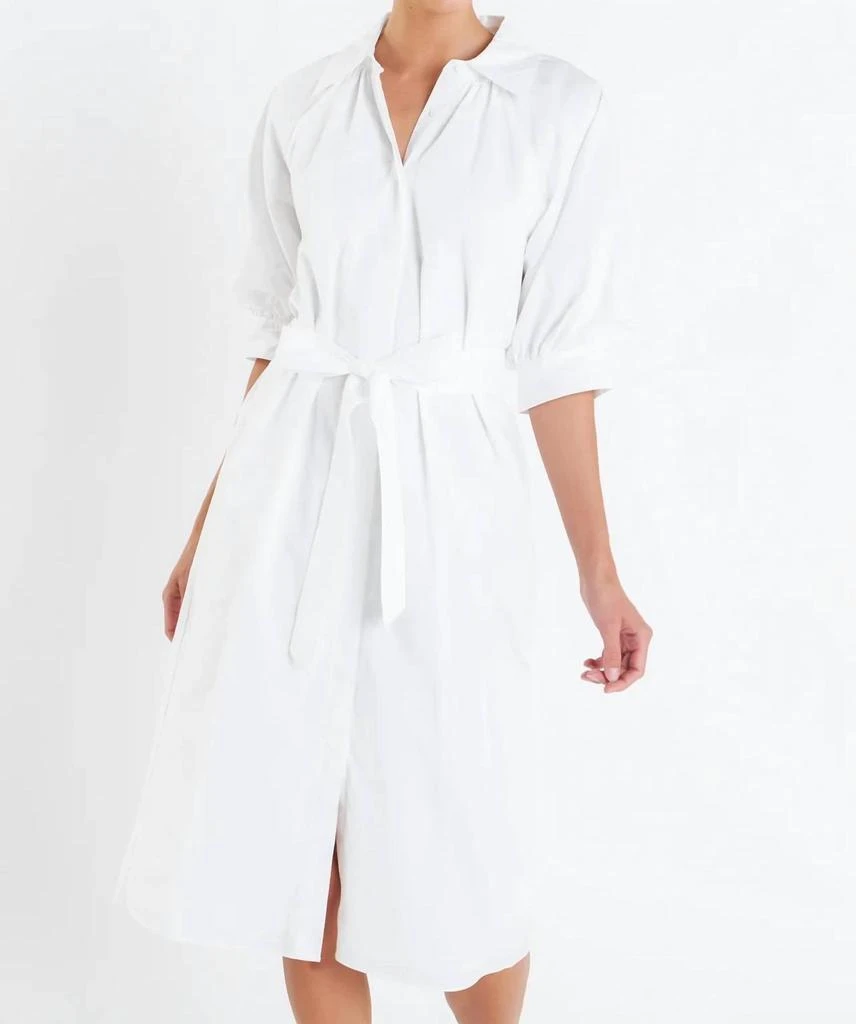 English Factory English Factory - Shirringed Short Sleeves Shirt Dress 4