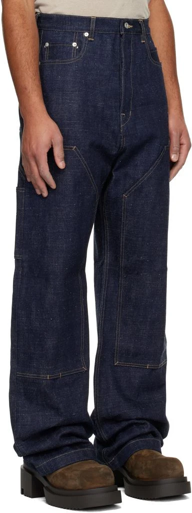 Rick Owens Indigo Concordians Strobe Double Knee Jeans 2