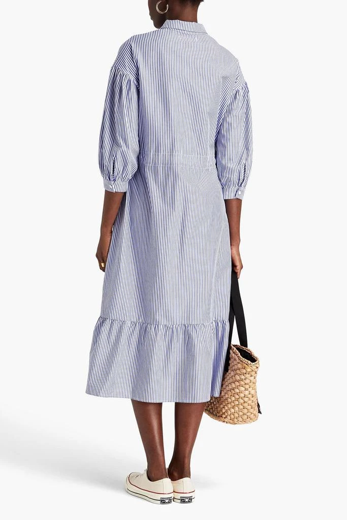 CHINTI & PARKER Striped cotton-poplin midi shirt dress 3