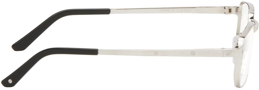 Cartier Silver Rectangular Glasses