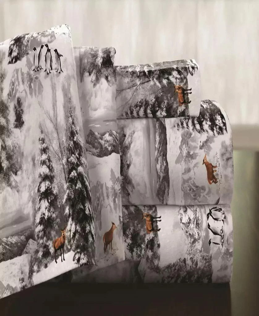 Celeste Home Luxury Weight Printed Cotton Flannel Sheet Set, King