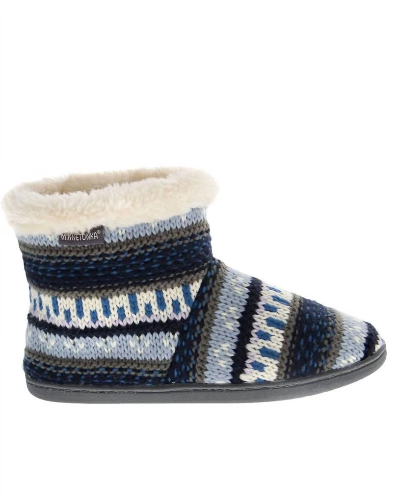 Minnetonka Women's Betty Bootie Slippers In Blue Multi 1