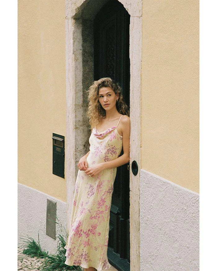 chinese dress ladies Gisele Yellow Ruffle Maxi Dress