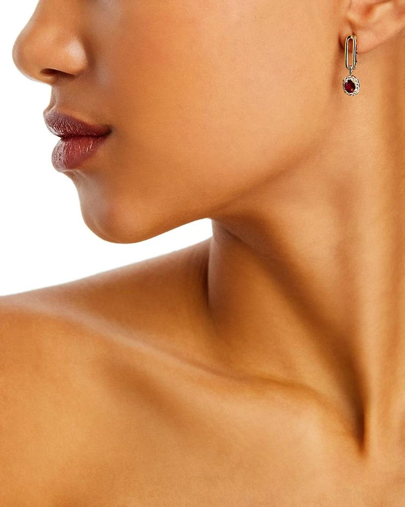 Bloomingdale
s Ruby 
Diamond Halo Drop Earrings in 14K Yellow Gold 2