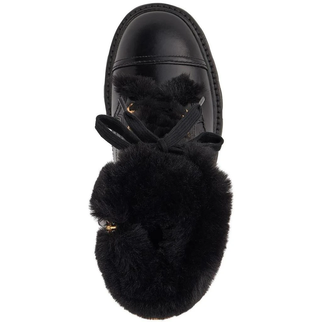 Kate Spade Merritt Winter Womens Leather Faux Fur Combat & Lace-up Boots 3
