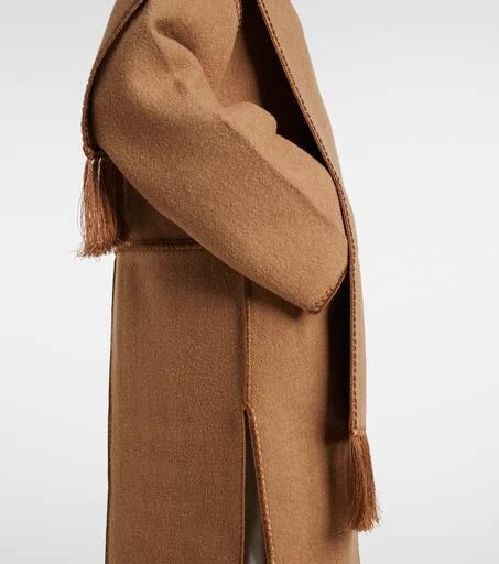 Totême Embroidered wool-blend scarf coat 5