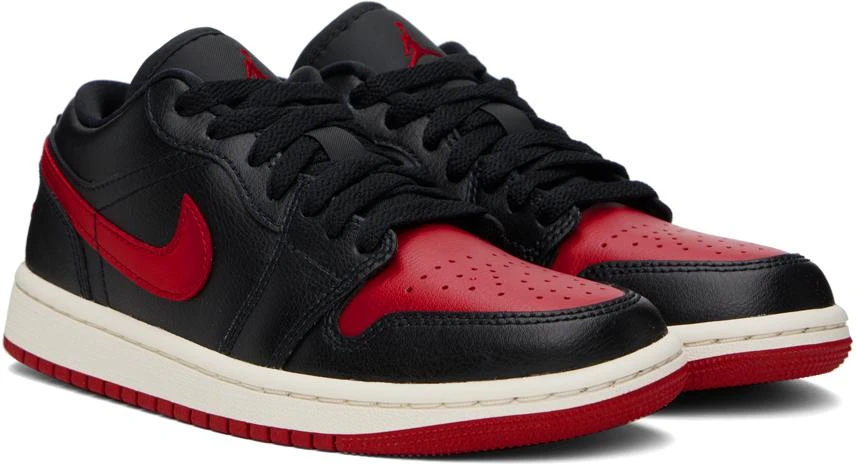 Jordan Black & Red Air Jordan 1 Low Sneakers 4