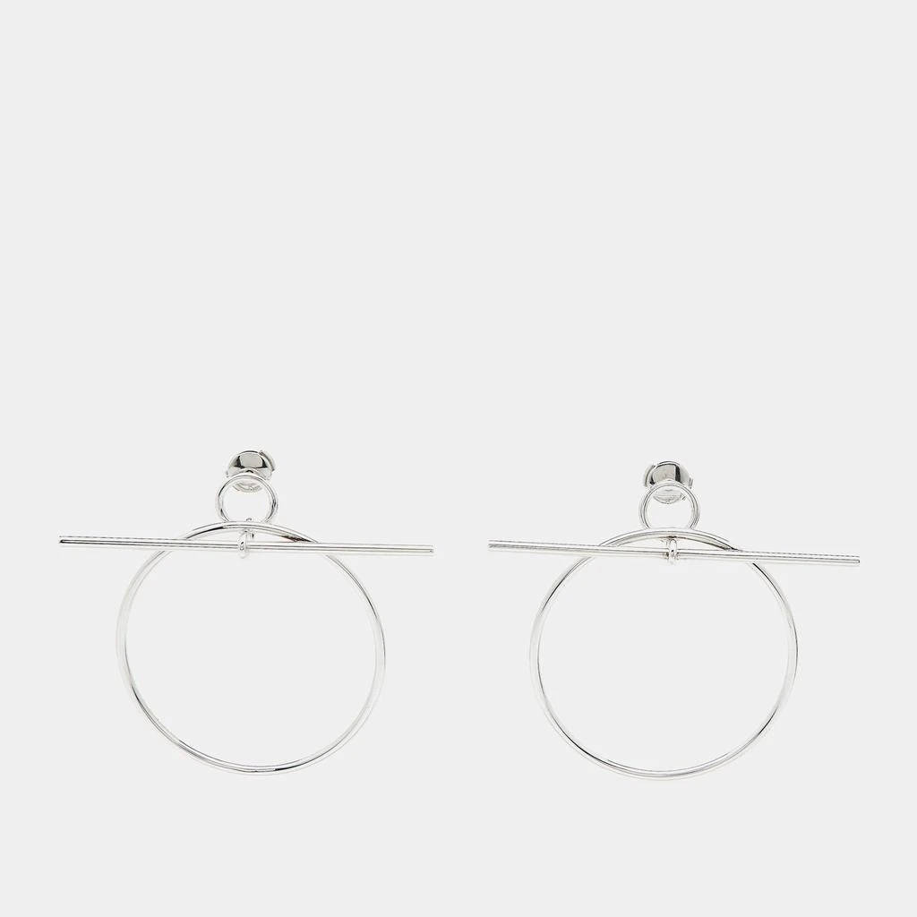 Hermes Hermes Loop Sterling Silver Medium Model Earrings 1