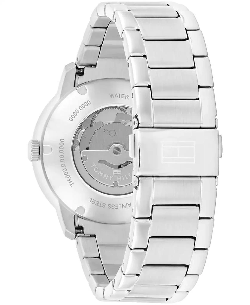 Tommy Hilfiger Men's Automatic Silver-Tone Stainless Steel Bracelet Watch 43mm 3