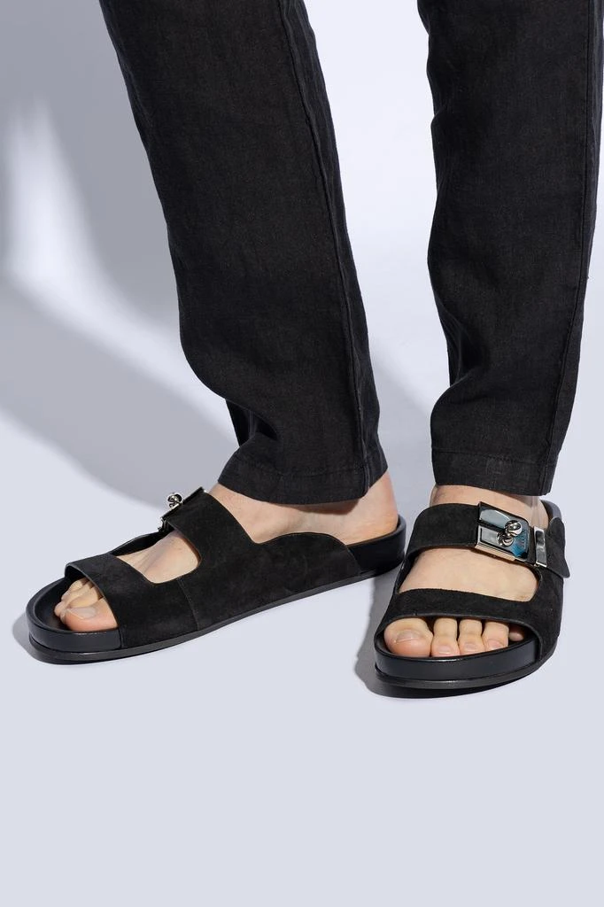 Lanvin Suede slides 2