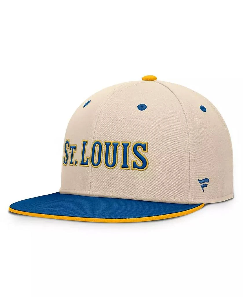 Fanatics Men's Cream/Blue St. Louis Blues 2025 NHL Winter Classic Snapback Hat 4