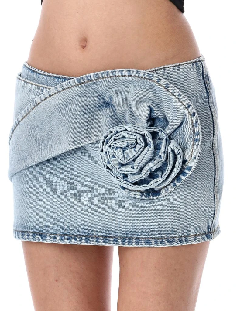 Magda Butrym FLORAL APPLIQUÉ DENIM MINI SKIRT 3