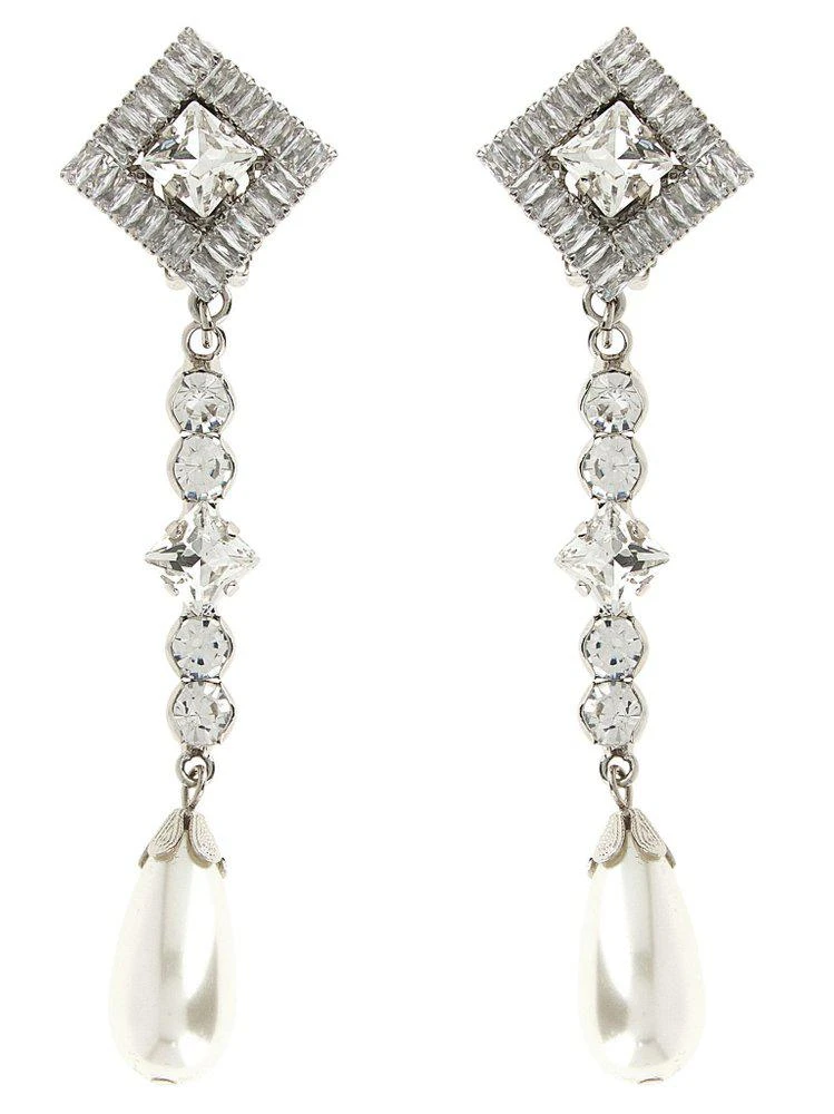 Alessandra Rich Alessandra Rich Embellished Clip On Earrings