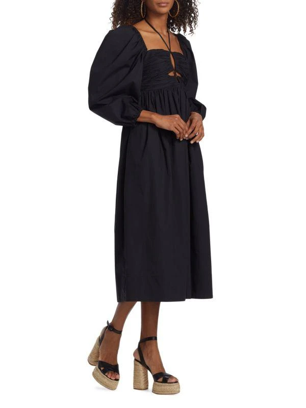 Ulla Johnson Alessa Ruched Puff Sleeve Midi Dress 3