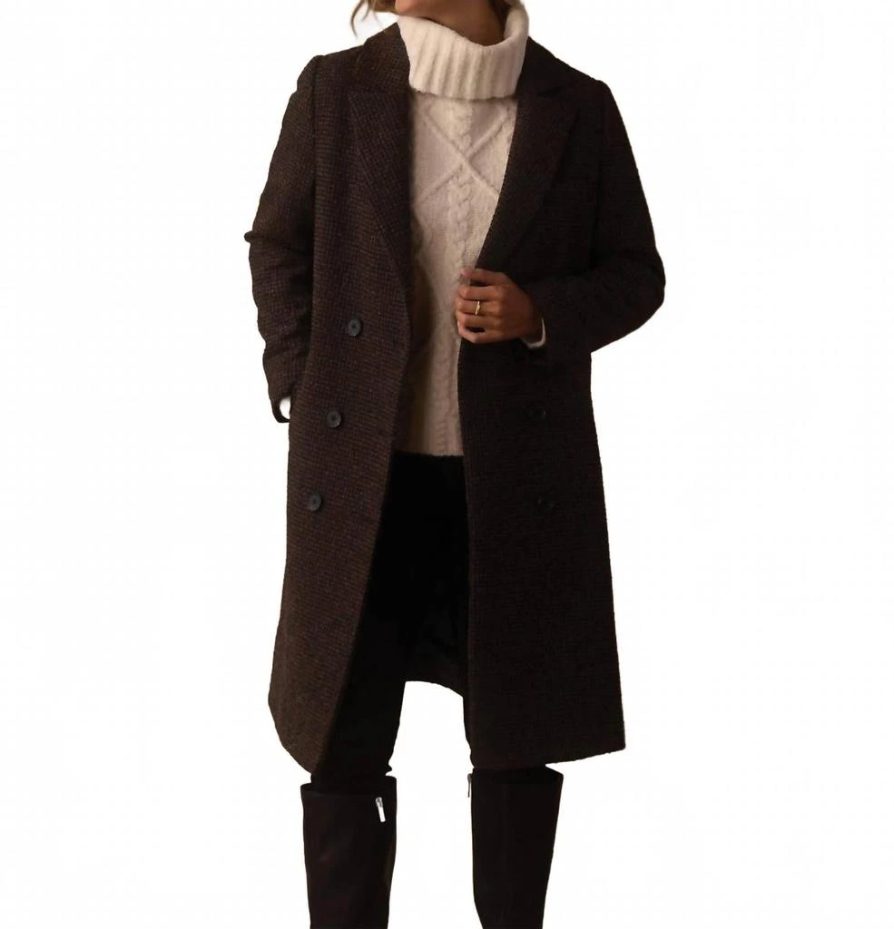 The Normal Brand Pop Coat In Coffee Plaid