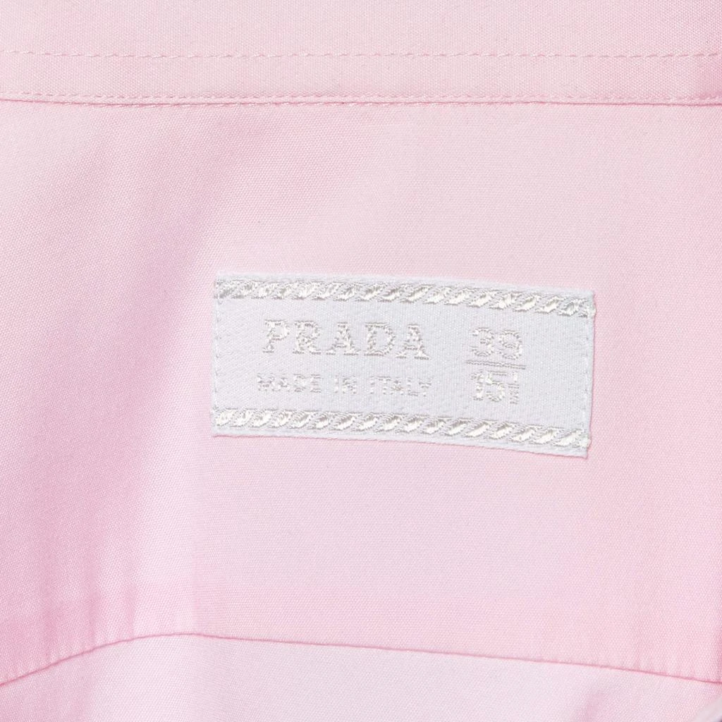 Prada Prada Pink Stretch Cotton Button Down Shirt M 4