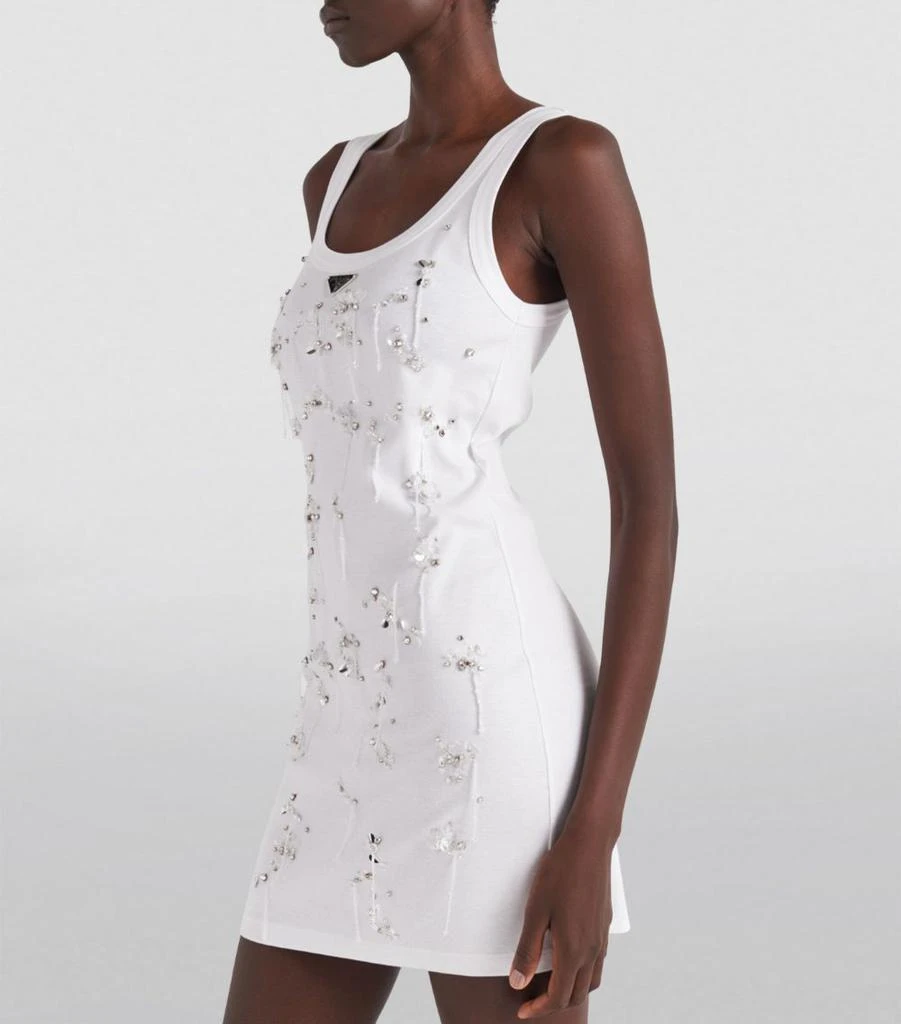 Prada Cotton Embellished Tank Top Dress 3