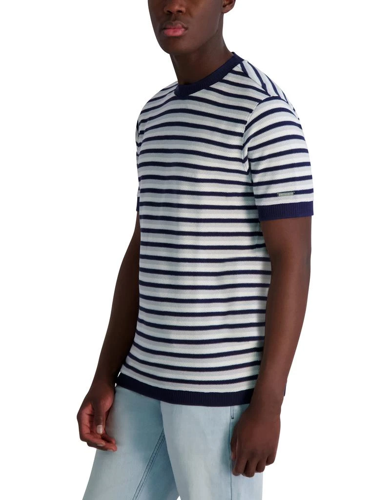 Karl Lagerfeld Paris KNIT STRIPE SHORT SLEEVE TEE 3