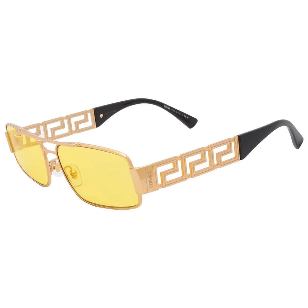 Versace Yellow Mirror Rectangular Men's Sunglasses VE2257 1002C9 60 3
