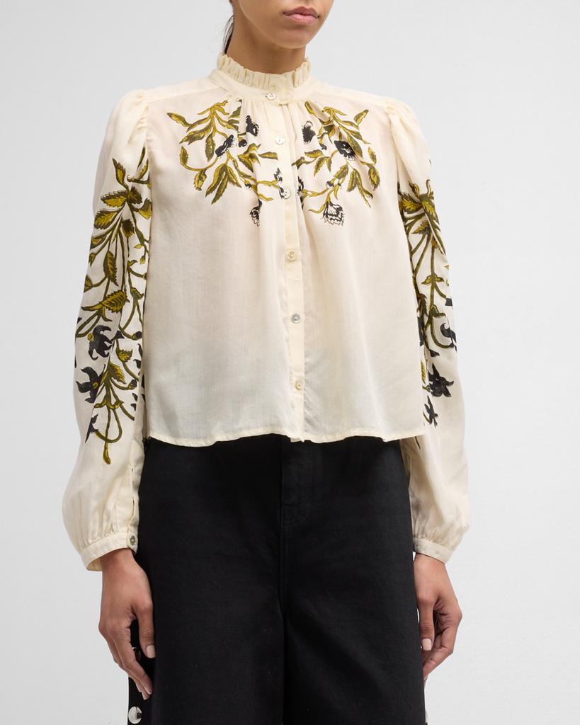 Alix of Bohemia Annabel Olive Lily Valley Shirt