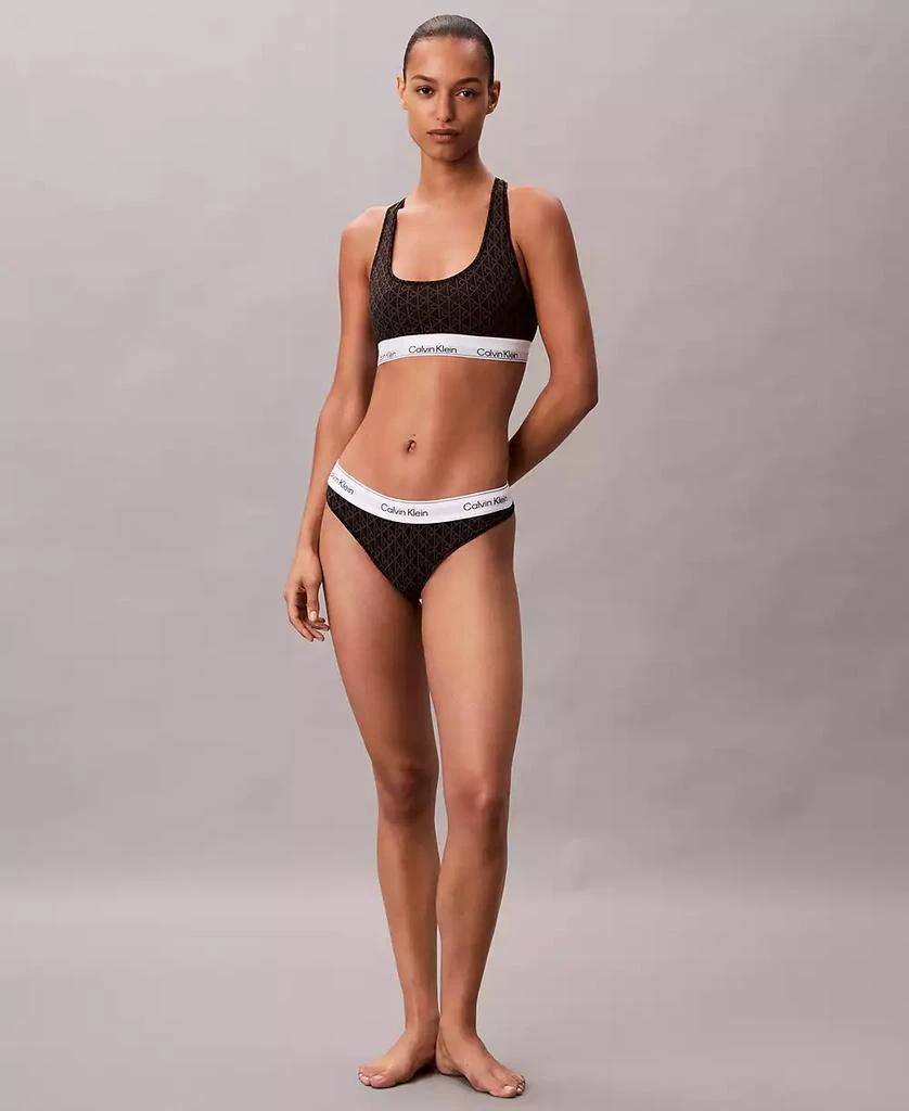 Calvin Klein Women's Icon Cotton Unlined Racerback Bralette QF8493 4