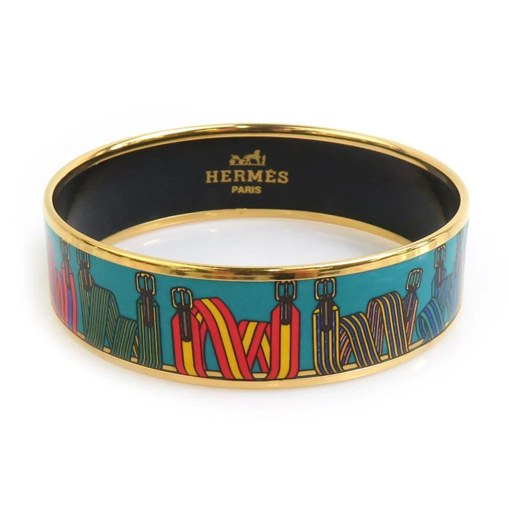 Hermes gold blue Enamel Metal Bangle (Pre-Owned)
