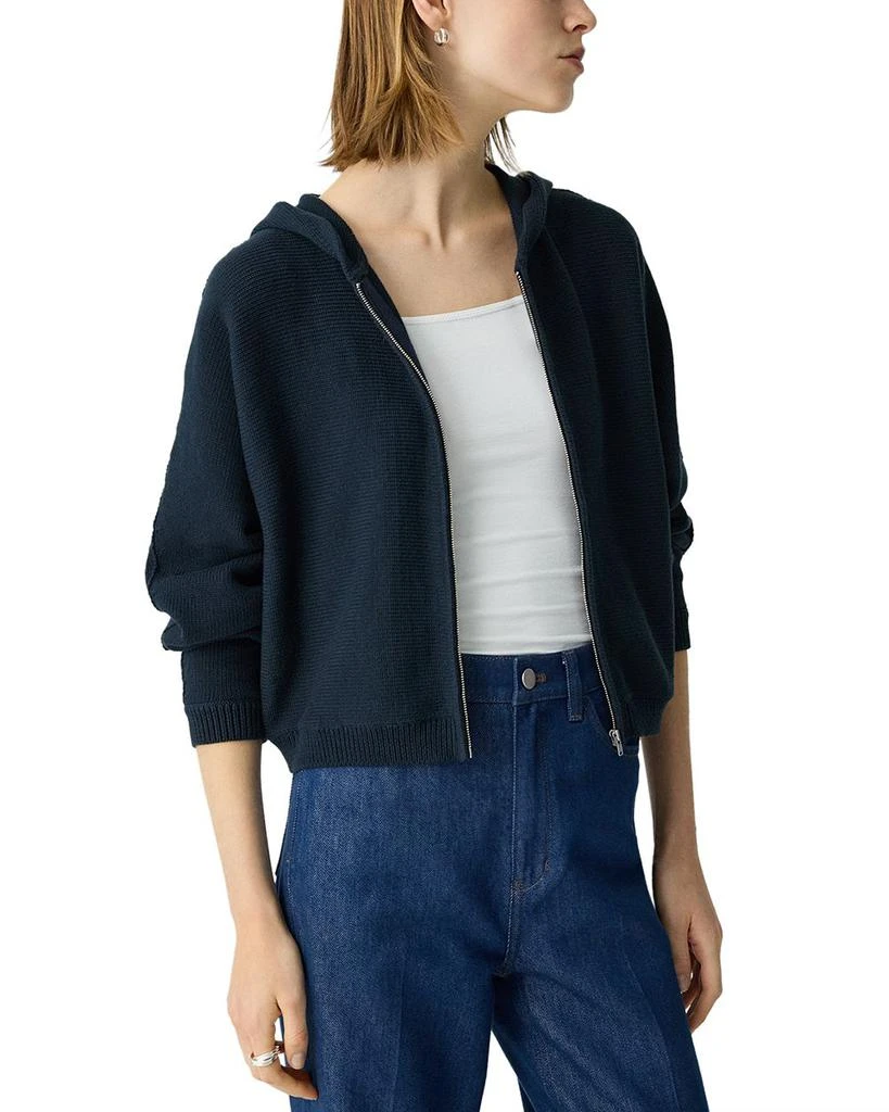 Theory Zip-Up Hoodie in Rounded Cotton Blend 4