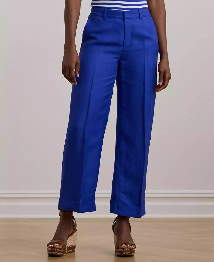 Ralph Lauren Women's Linen-Blend Twill Cropped Pants 1