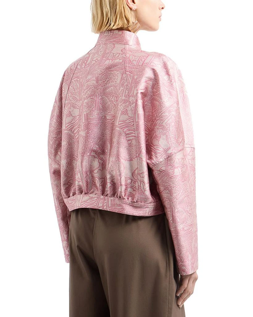 Emporio Armani Landscape Tonal Print Shiny Jacquard Jacket 3