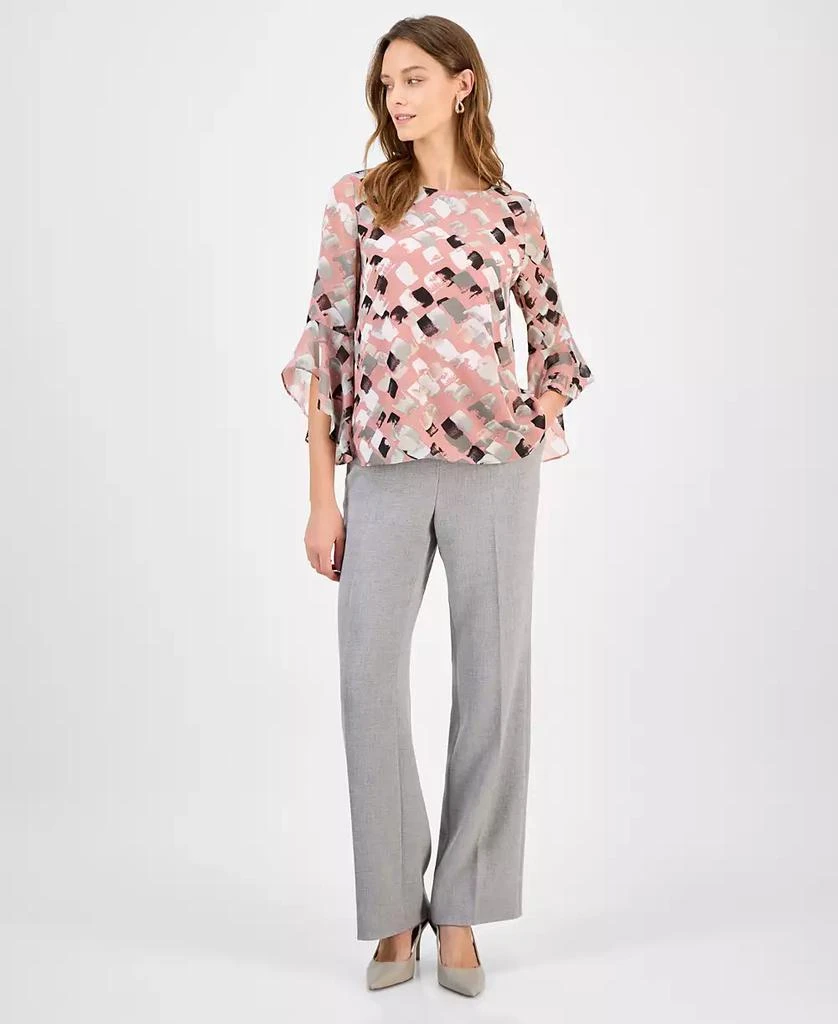 Kasper Women's Printed Bell-Sleeve Blouse, Regular & Petite 2