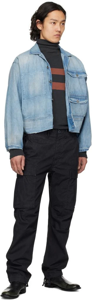 RRL Black Surplus Poplin Cargo Pant 4