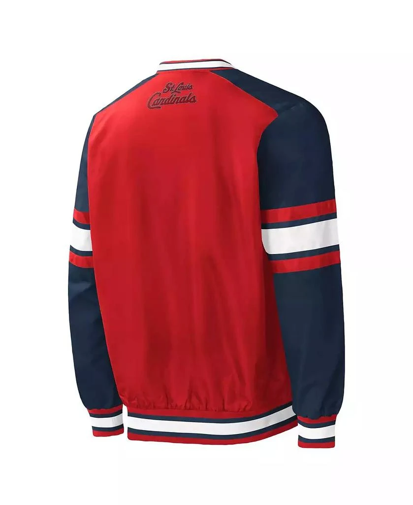Starter Men's Red St. Louis Cardinals Yardline V-Neck Pullover Windbreaker 2