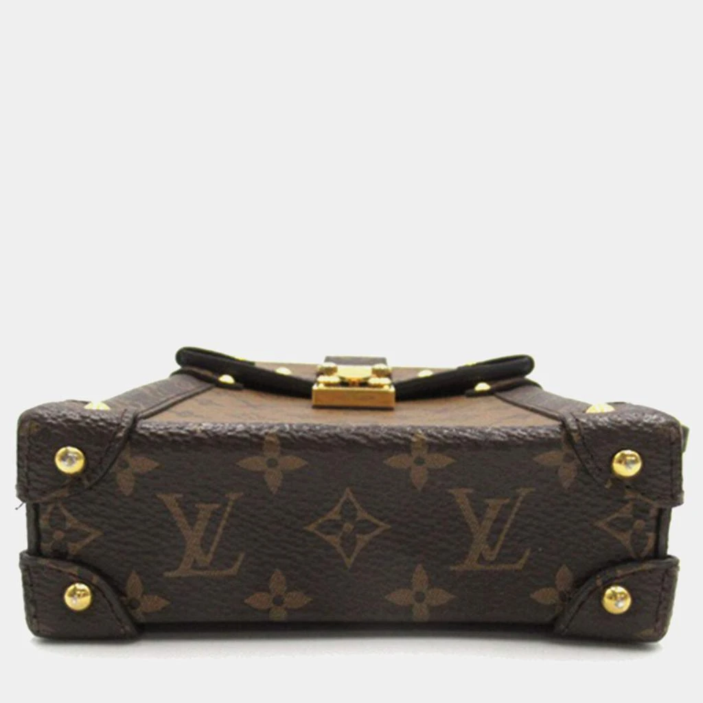 Louis Vuitton Louis Vuitton Brown Canvas Monogram Reverse Vertical Trunk Pochette Crossbody Bag 4