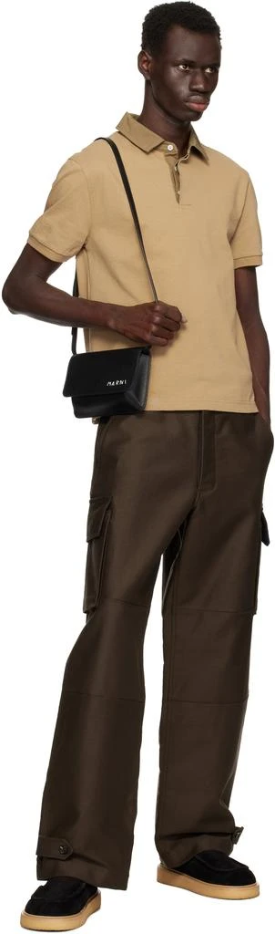 Marni Black Marni Mending Embroidery Leather Shoulder Bag 4
