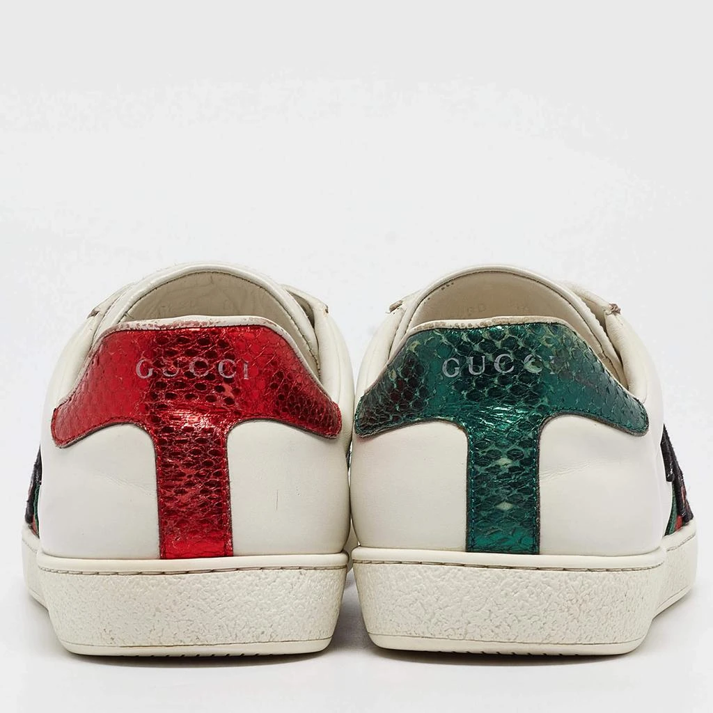 Gucci Gucci White Leather Web Ace Sneakers Size 42.5 5
