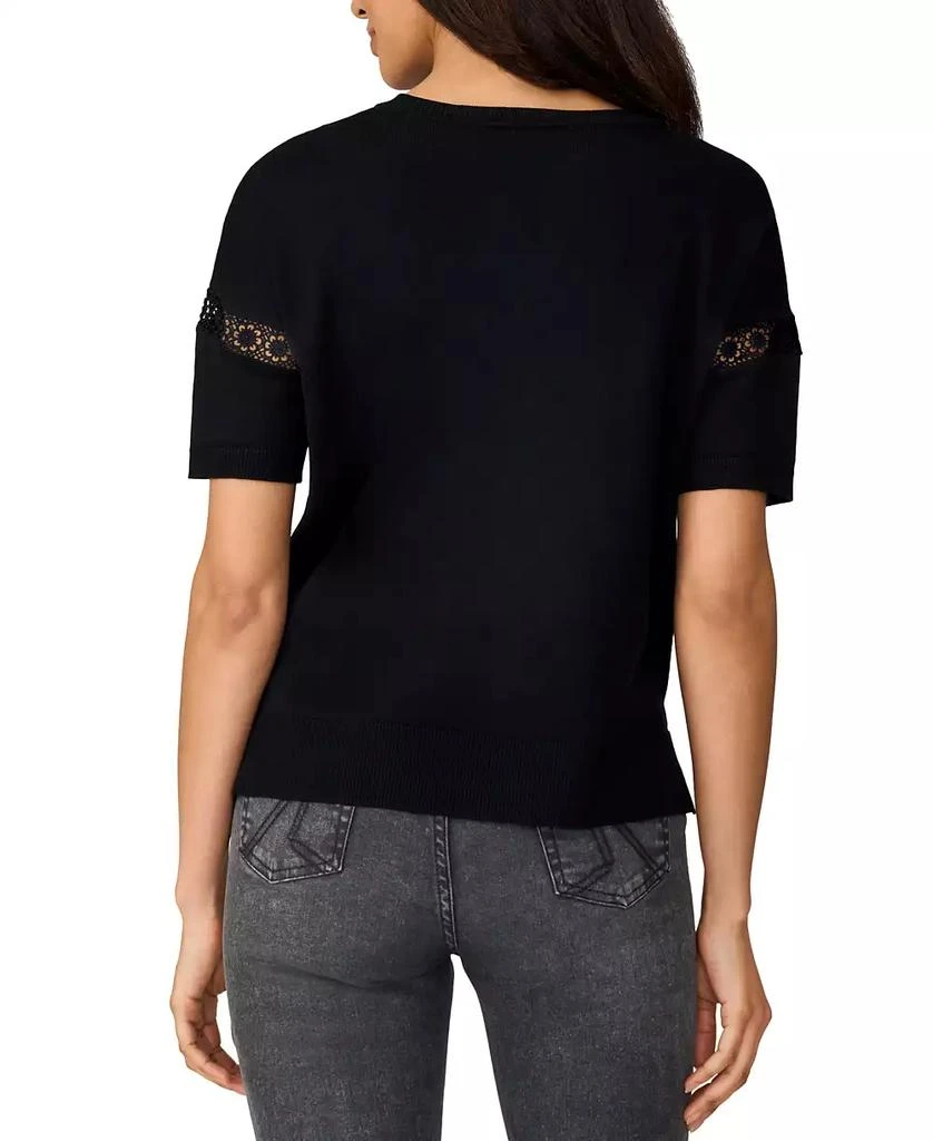 Melissa Paige Women's Lace-Inset Short-Sleeve Sweater 2