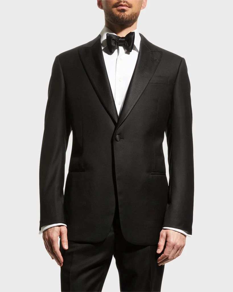 Emporio Armani Men's Solid Peak-Lapel Tuxedo 4